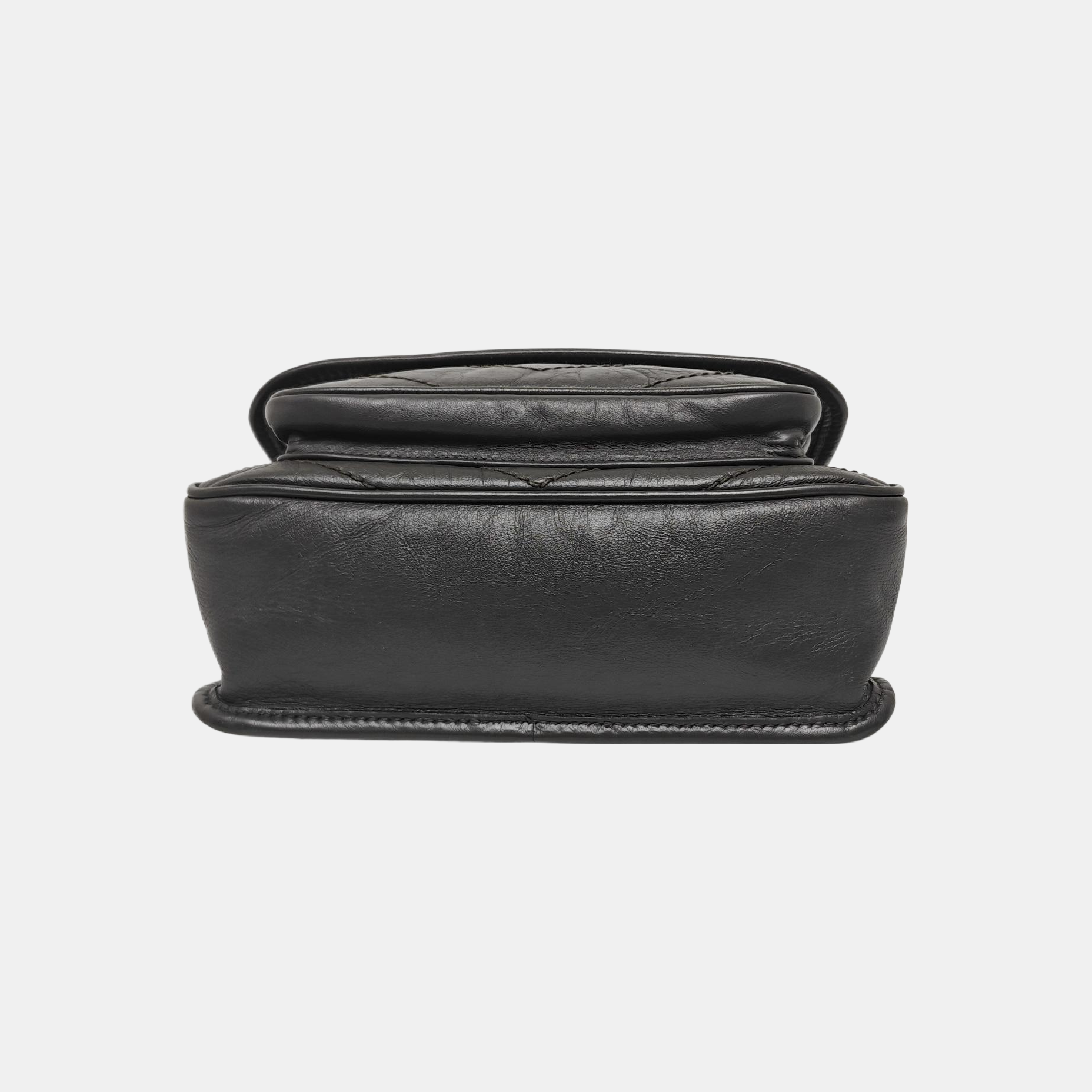 NIKI Small Chevron Calfskin Gray