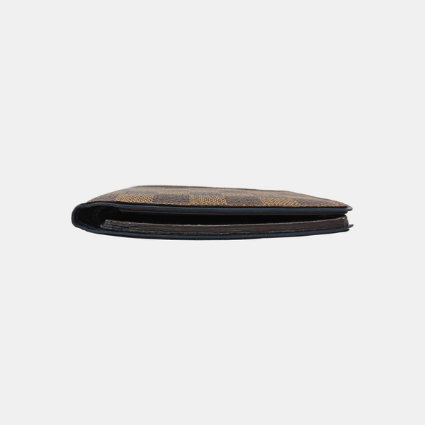 Damier Ebene Coated Canvas Wallet Brown