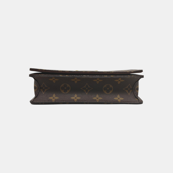 Lily Monogram Coated Canvas Brown