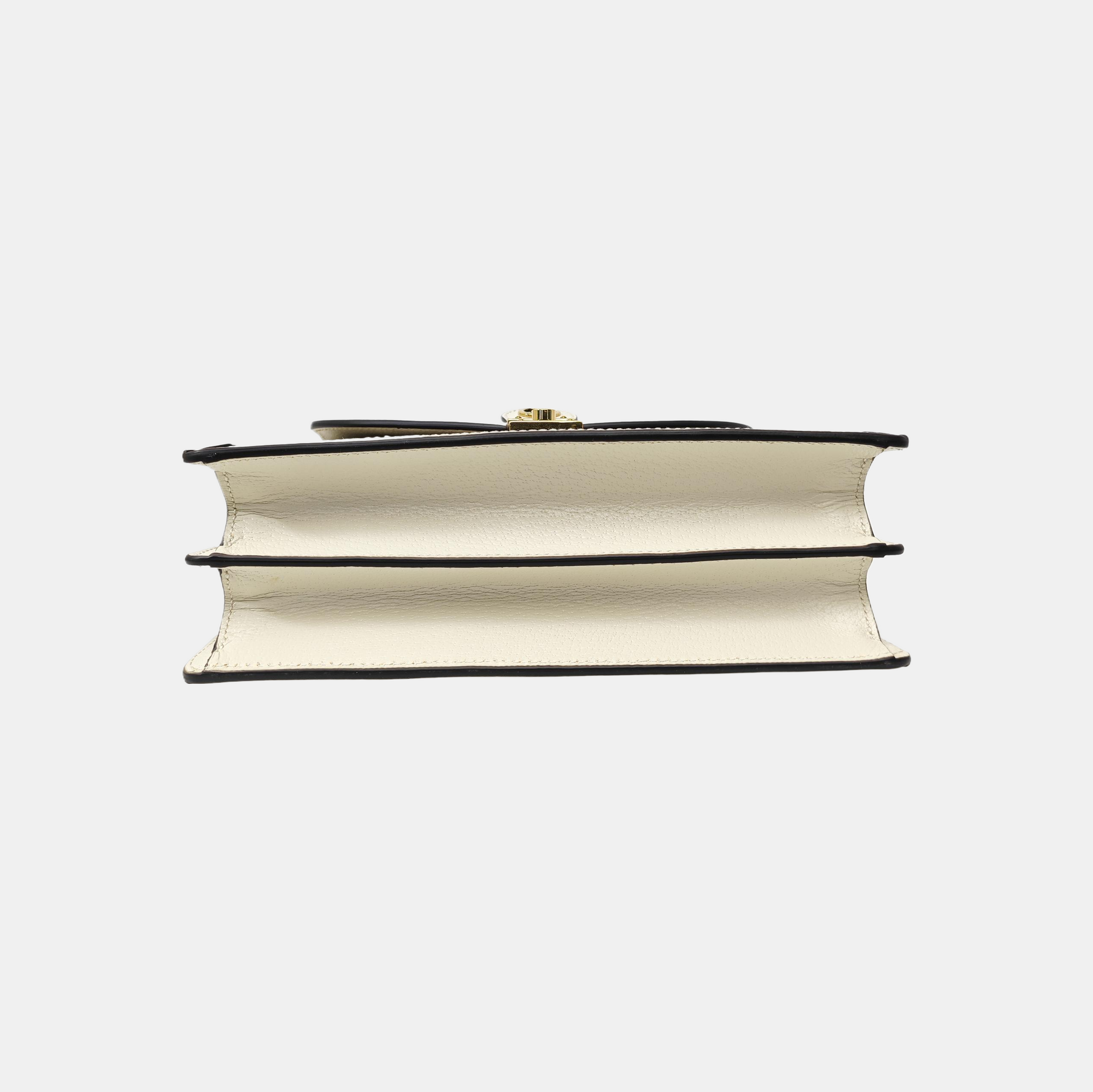 Ophidia Small Monogram Coated Canvas Beige