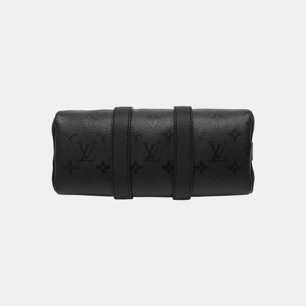 KEEPALL 25 Monogram Coated Canvas Black