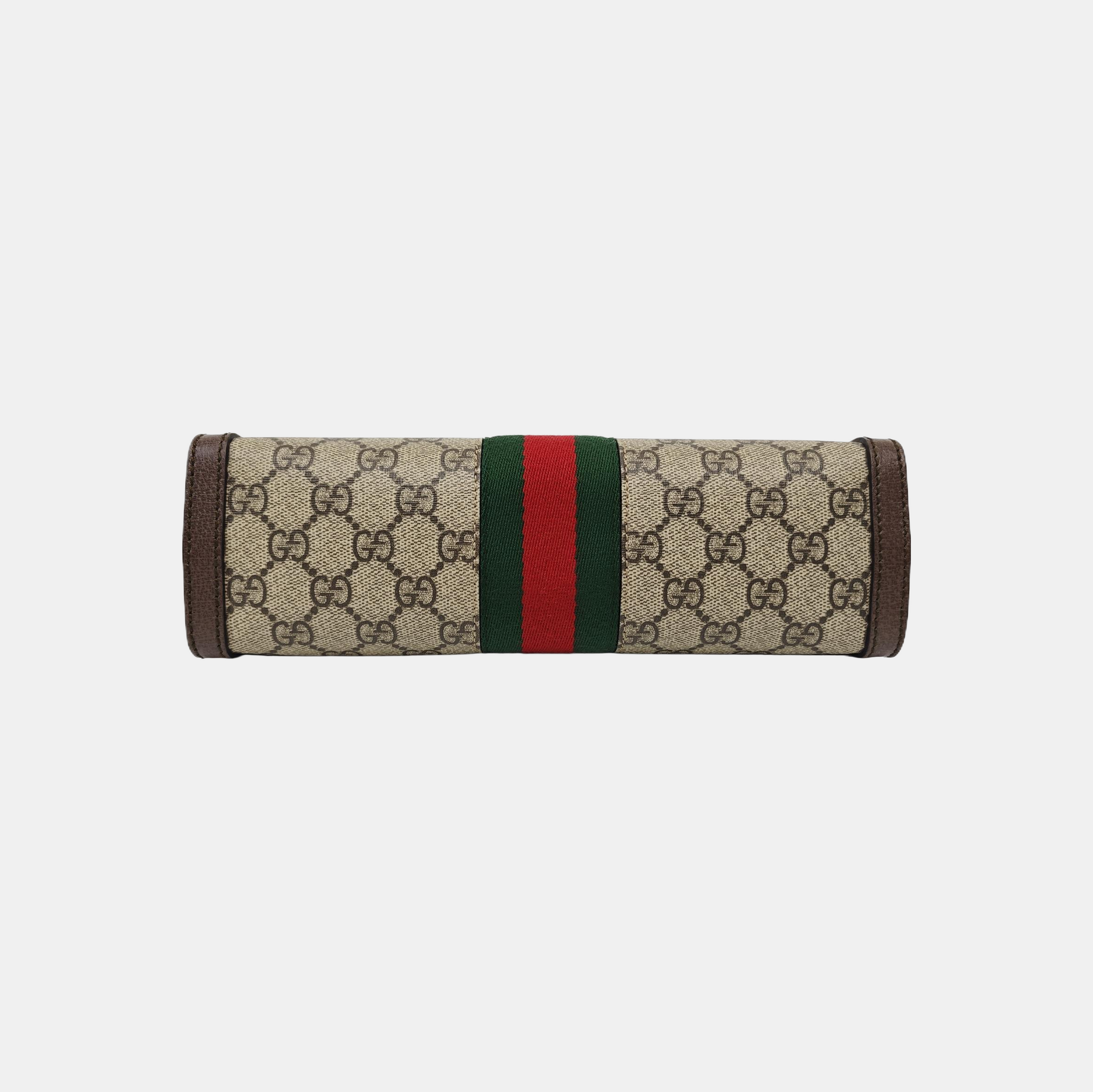 Ophidia Small Monogram Coated Canvas Beige