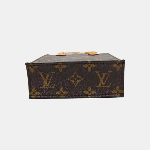 SAC PLAT Mini Monogram Coated Canvas Brown