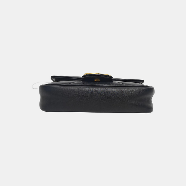 GG Marmont Mini Quilted Calfskin Black