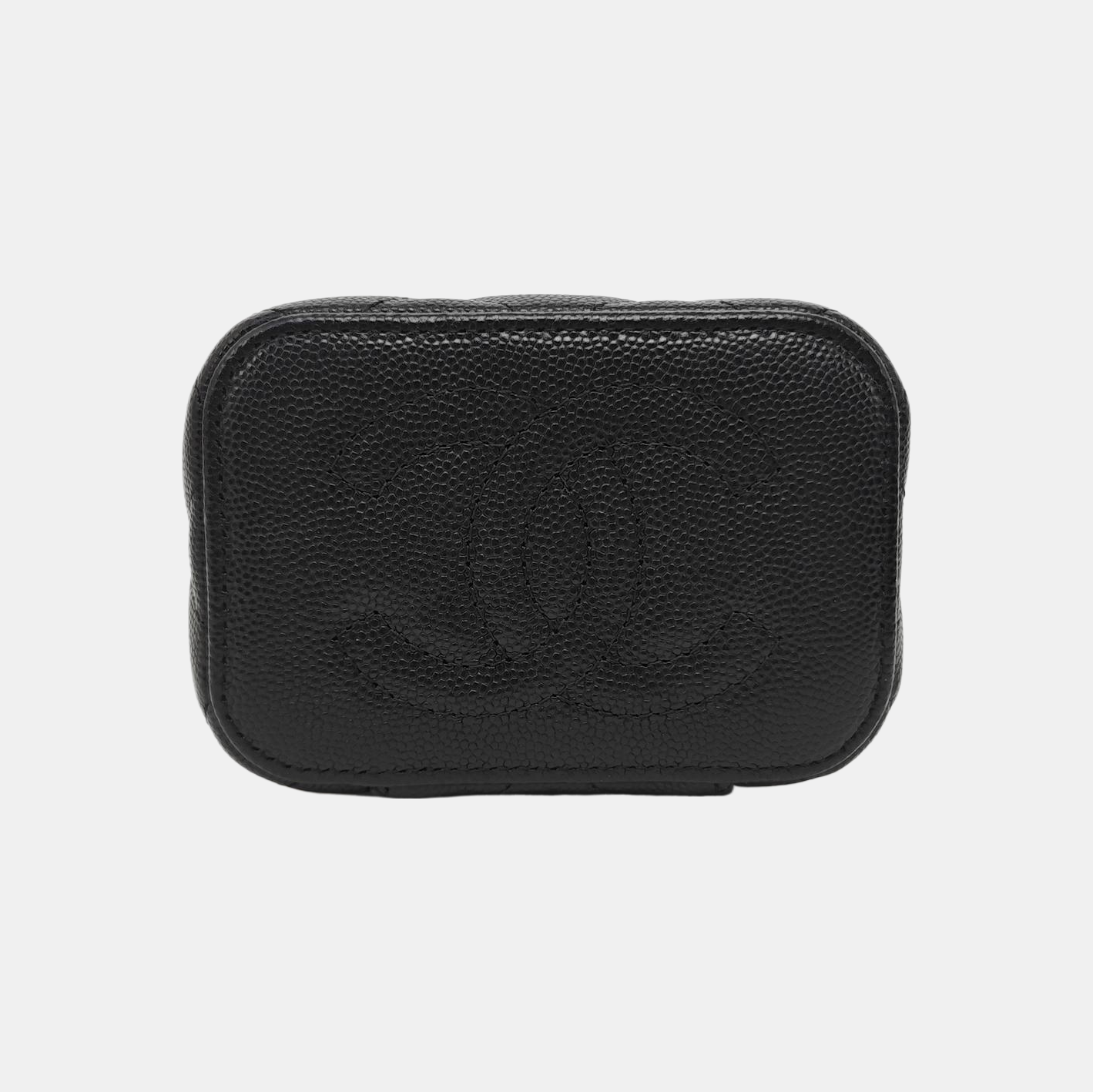 VANITY CASE Mini Quilted Grained Calfskin Black
