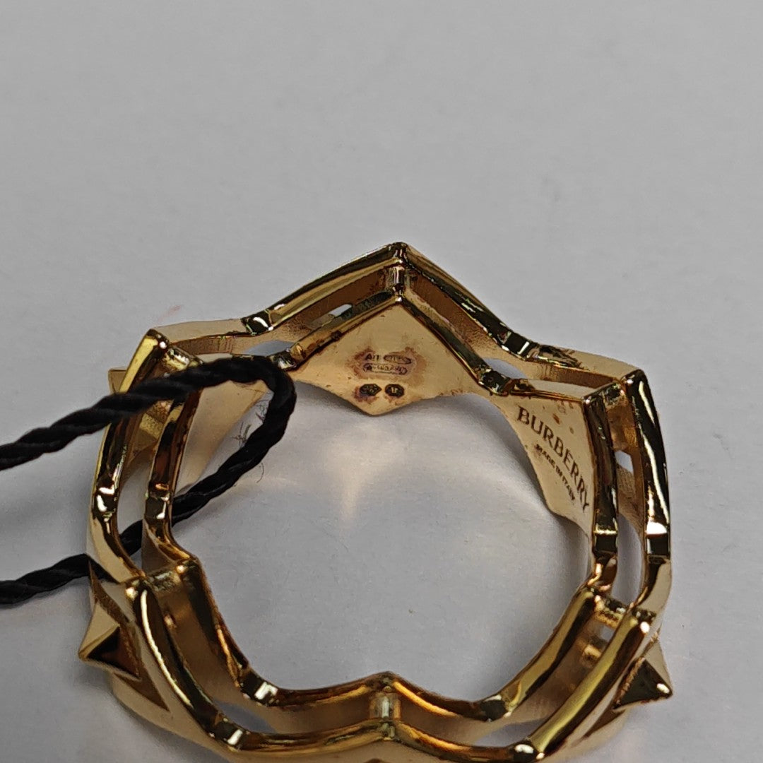 925 Sterling Silver Gold Ring EU 57