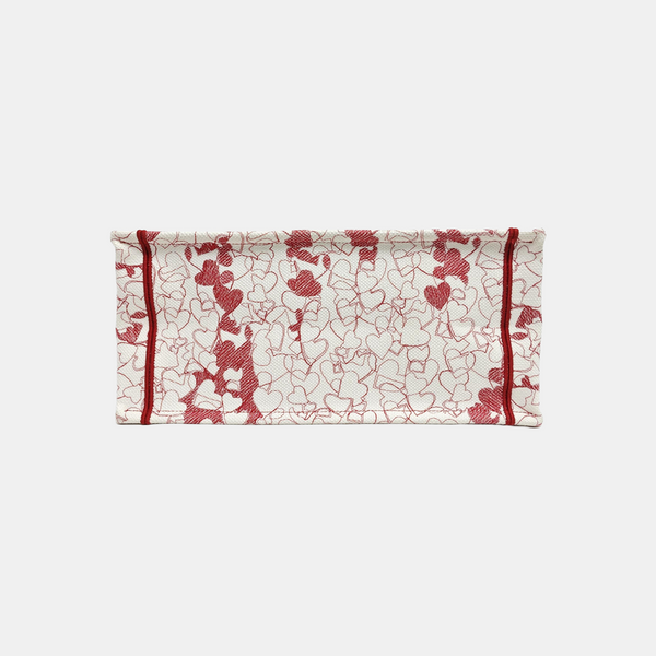 Book Tote Medium Fabric Red