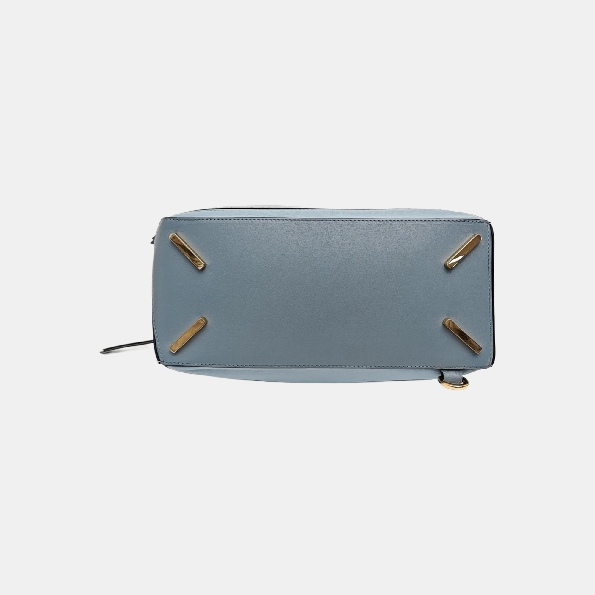 Puzzle Medium Calfskin Blue
