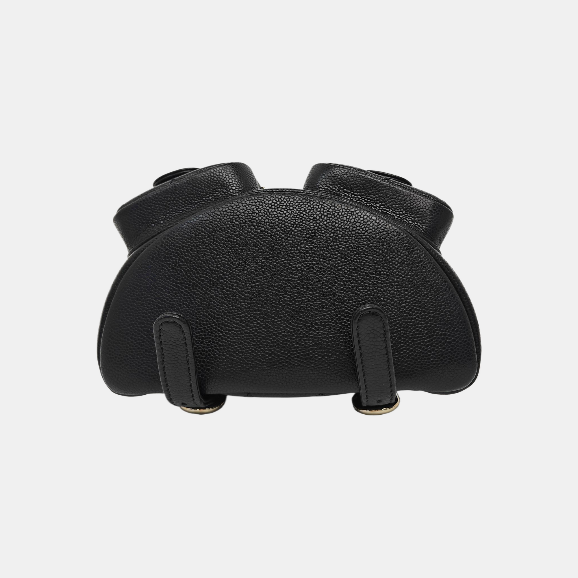 DUMA Small Quilted Grained Calfskin Black