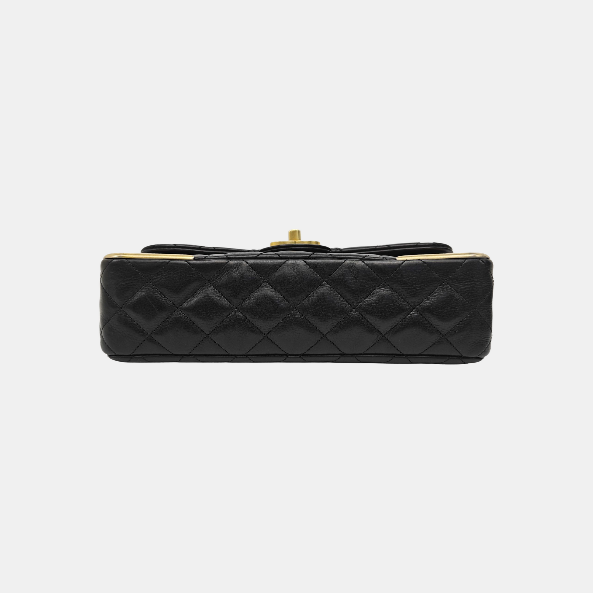 ROCK THE CORNER Medium Quilted Calfskin Black