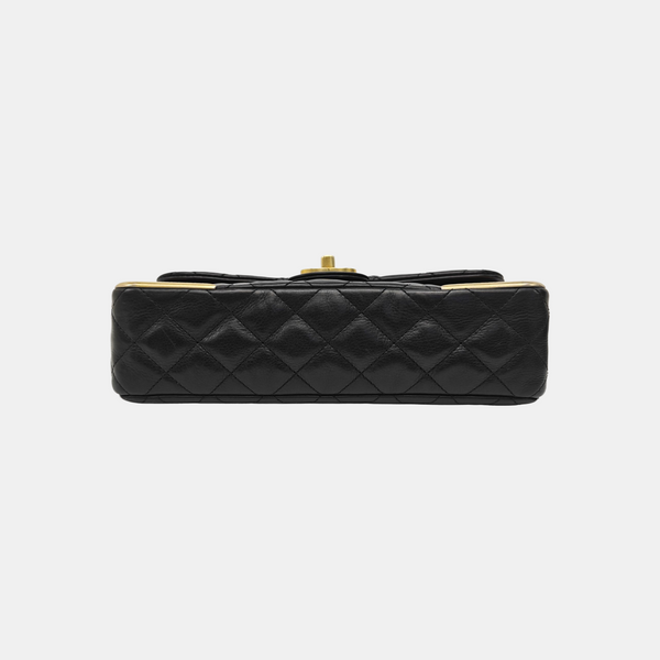 ROCK THE CORNER Medium Quilted Calfskin Black