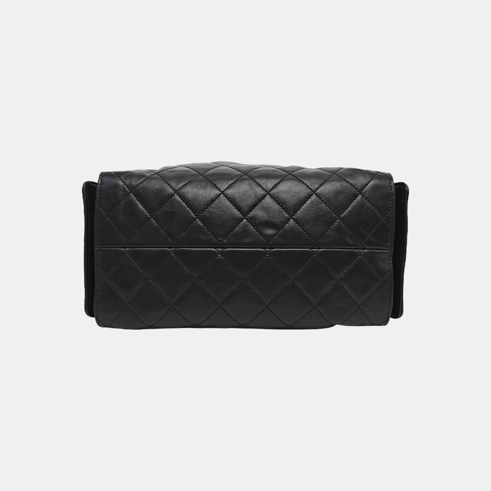 CHANEL 25 Small Quilted Calfskin Black