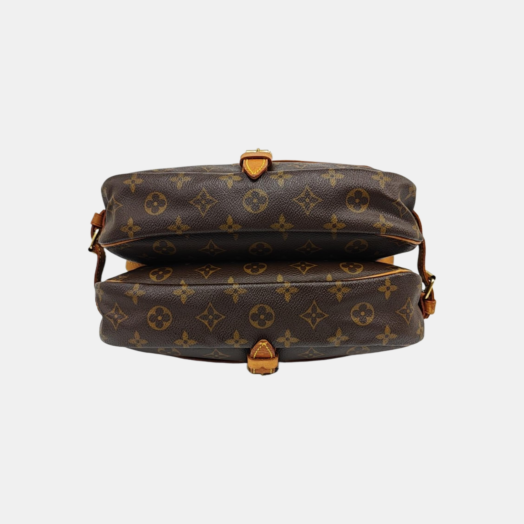 SAUMUR 30 Monogram Coated Canvas Brown