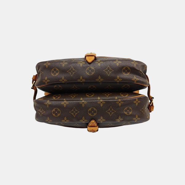 SAUMUR 30 Monogram Coated Canvas Brown