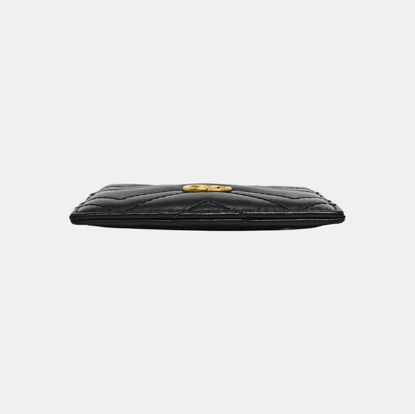 Authenticated pre-owned  GG Marmont Quilted Calfskin Black Card Holder - Card Holder at Looply