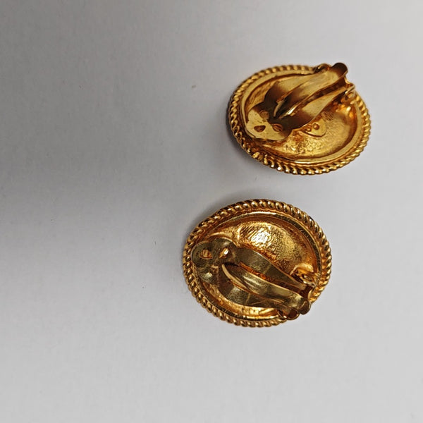 Metal White Clip On Earrings