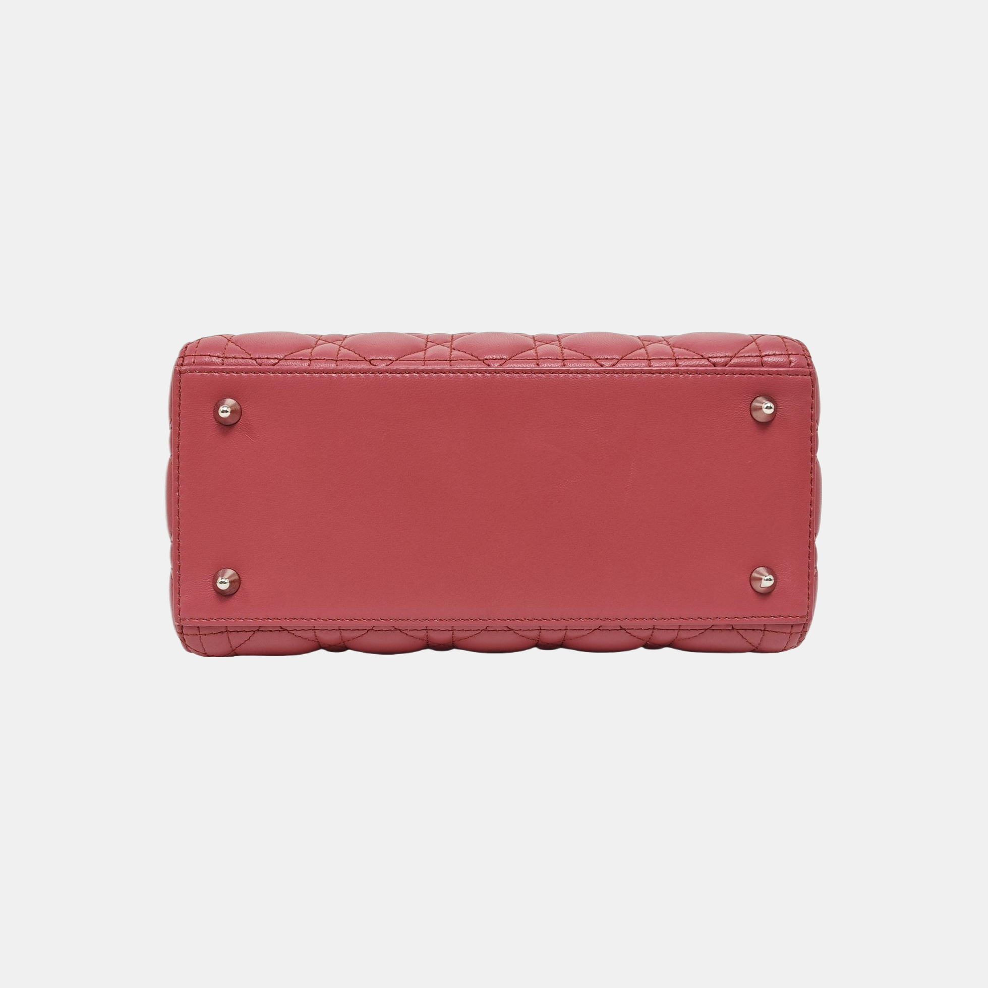 Lady Dior Medium Cannage Lambskin Red