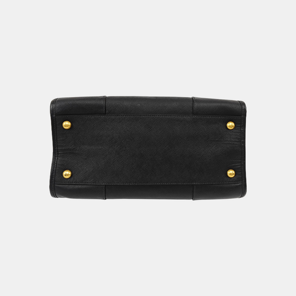 Saffiano Calfskin Shoulder Bag Black