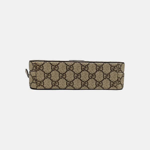 Monogram Coated Canvas Crossbody Bag Mini Beige