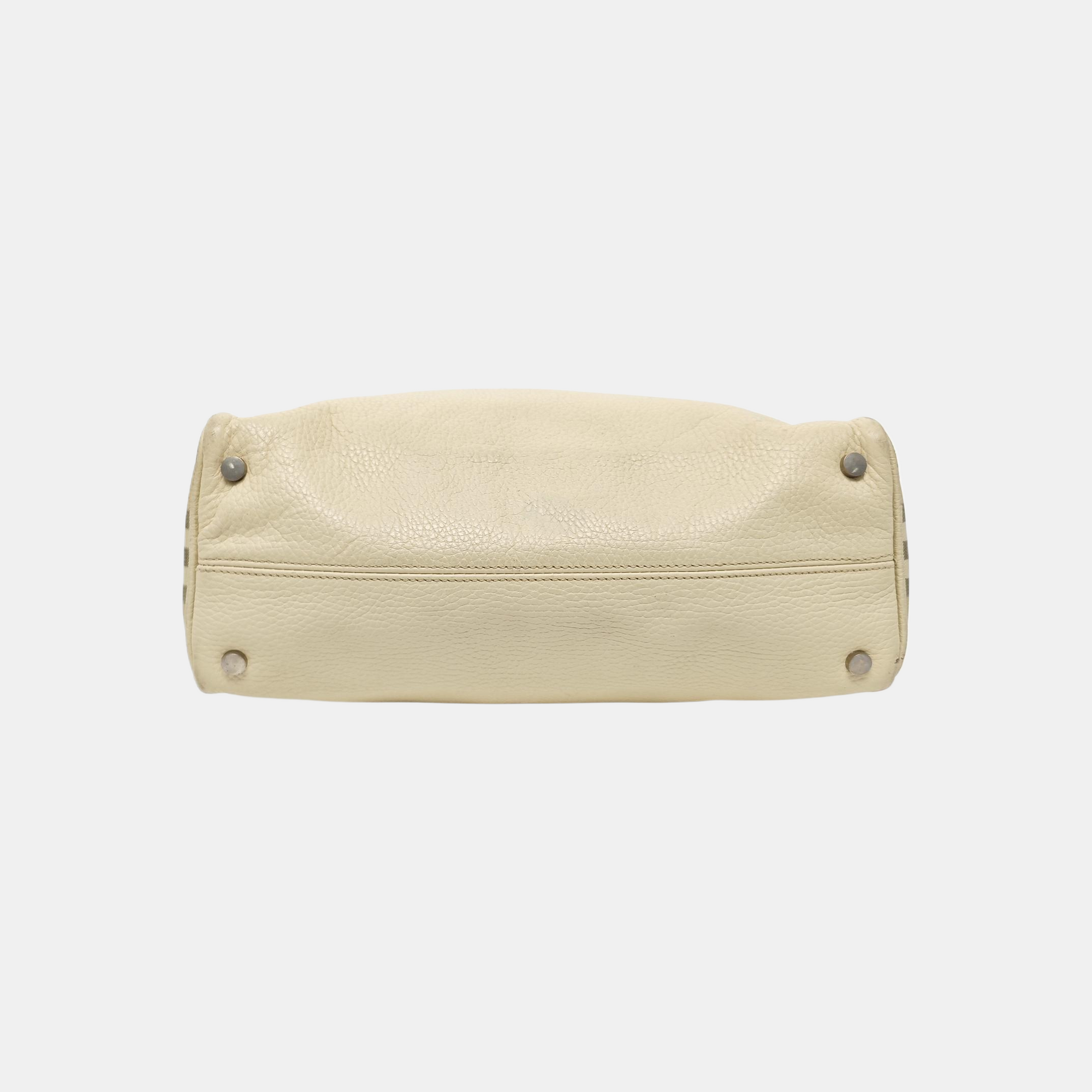 Calfskin Top Handle Bag Beige
