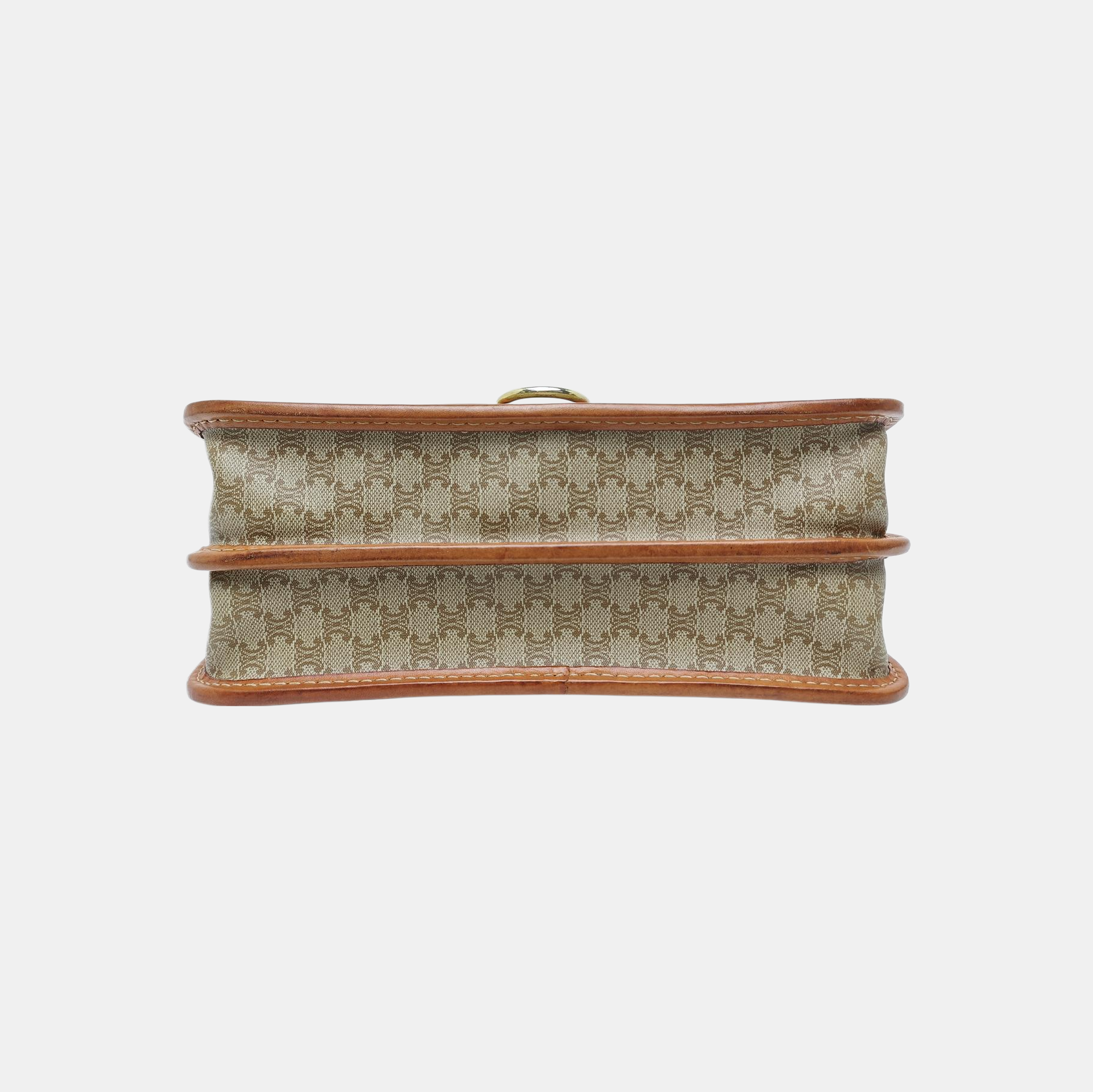 Coated Canvas Shoulder Bag Beige