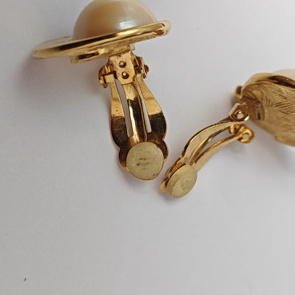 Metal Gold Clip On Earrings