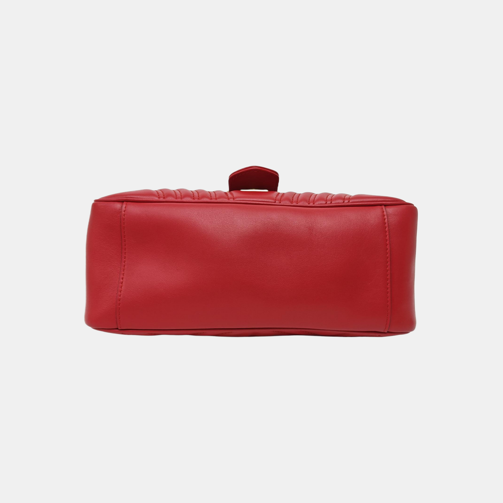 GG Marmont Small Quilted Calfskin Red