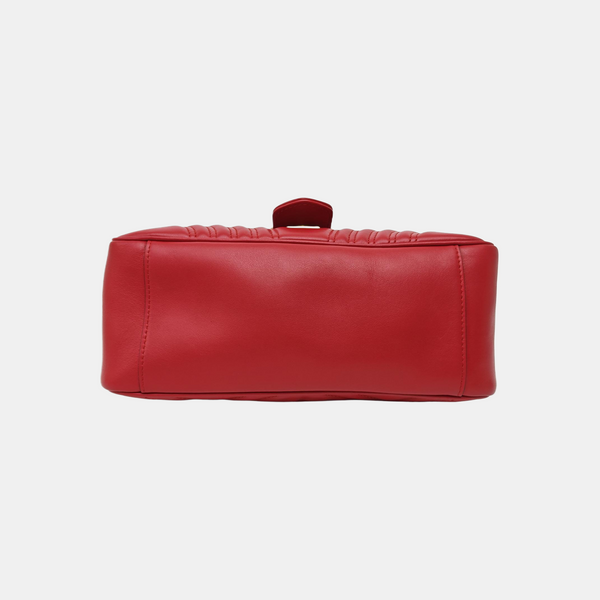 GG Marmont Small Quilted Calfskin Red