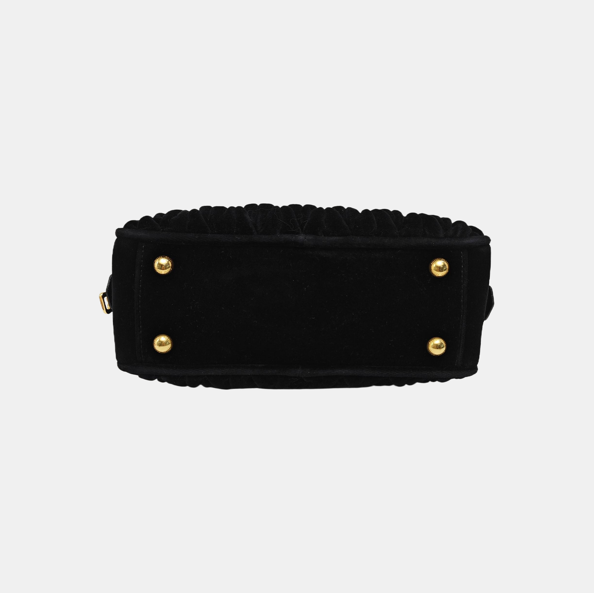 Arcadie Matelassé Small Velvet Black