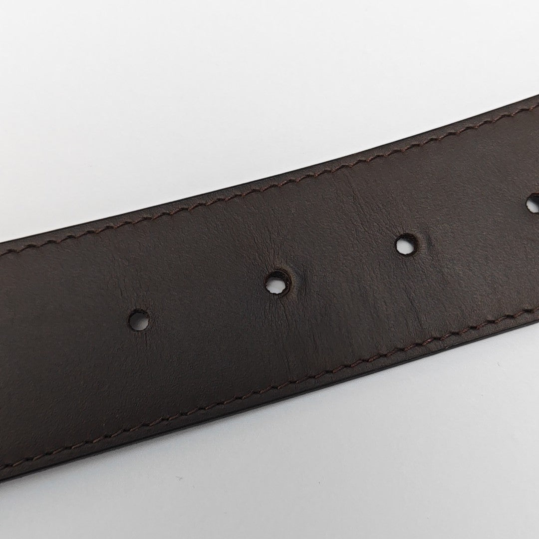 Coated Canvas Belt Brown