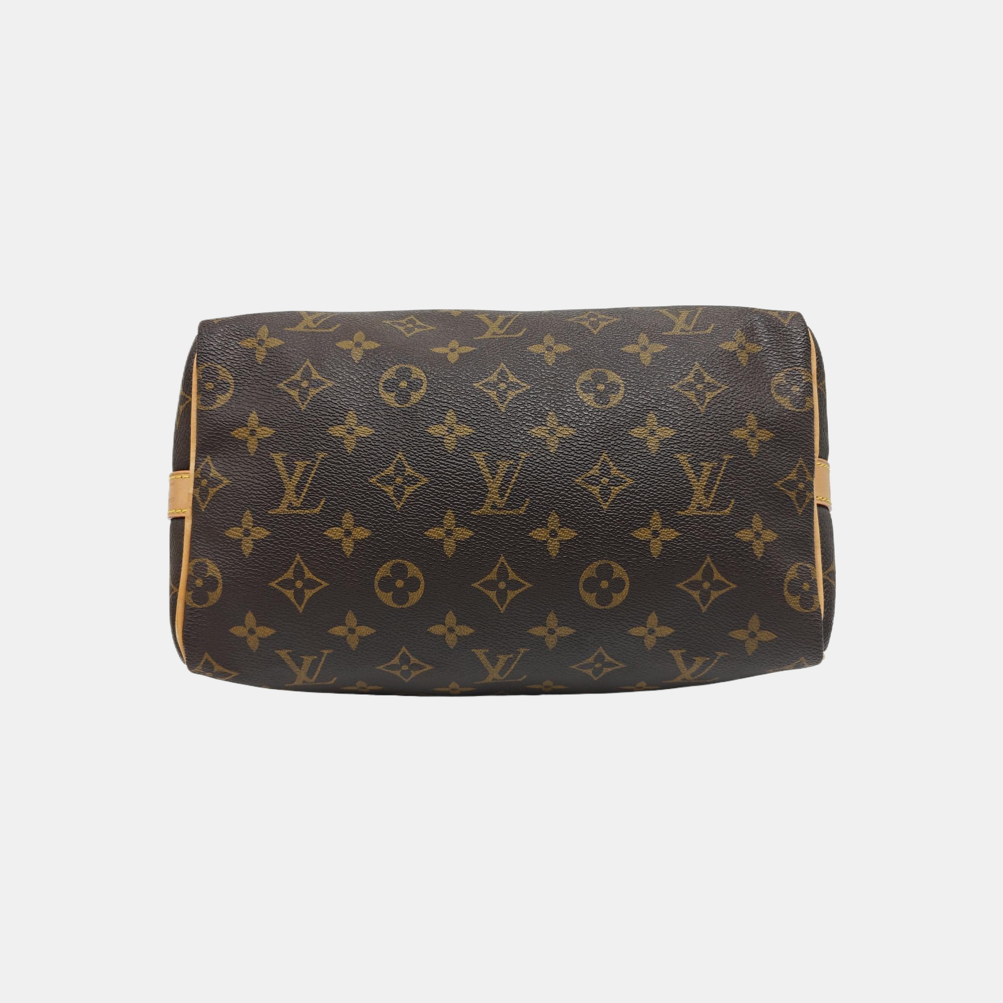 SPEEDY 25 Monogram Coated Canvas Brown