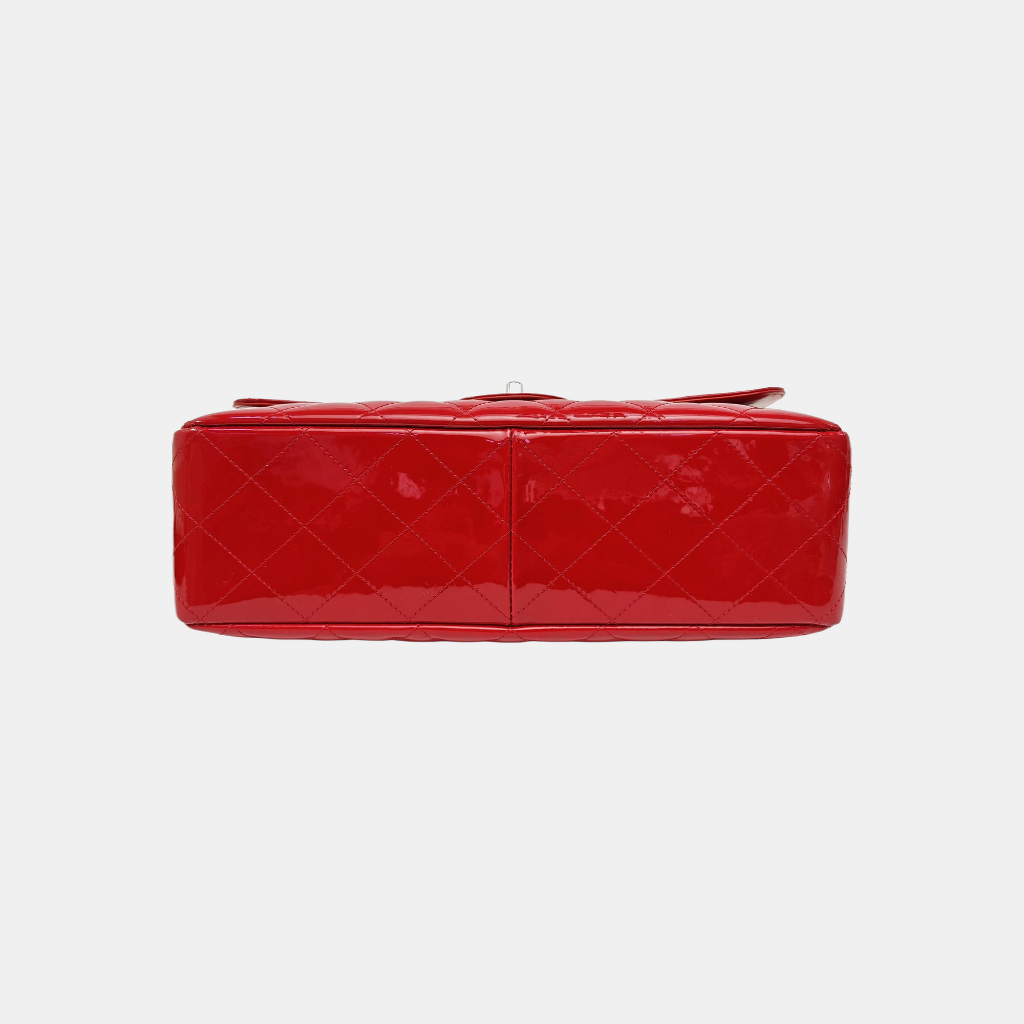 CLASSIC FLAP Jumbo Quilted Patent Leather Red