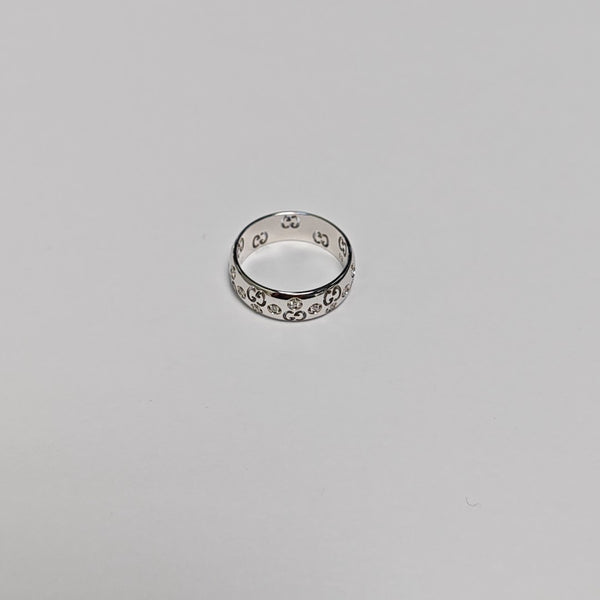 18k White Gold Silver Ring HK 13