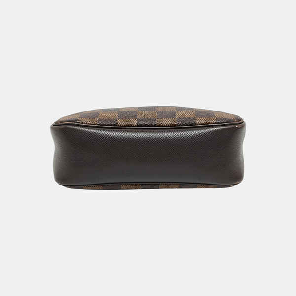 TROUSSE MAKE UP Damier Ebene Coated Canvas Brown