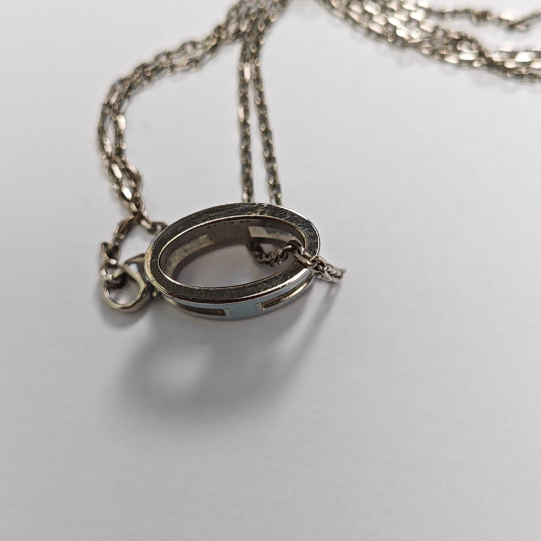 Pop H Metal Silver Necklace