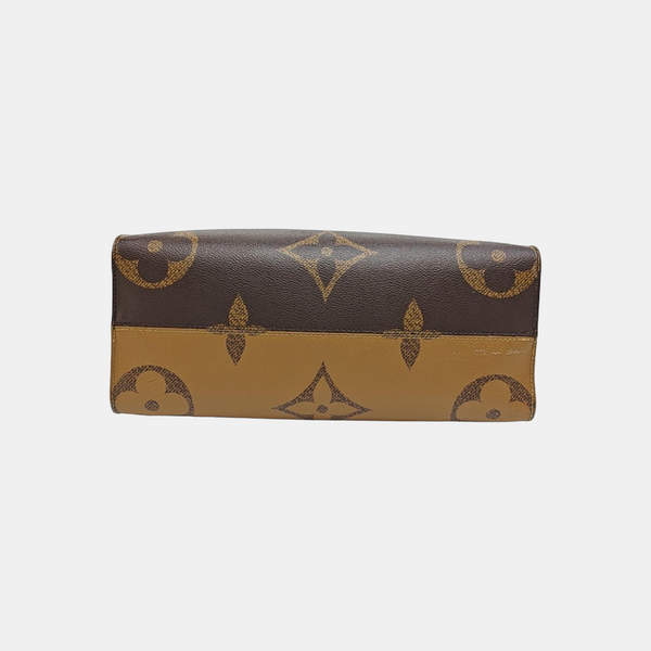 ONTHEGO MM Monogram Coated Canvas Brown