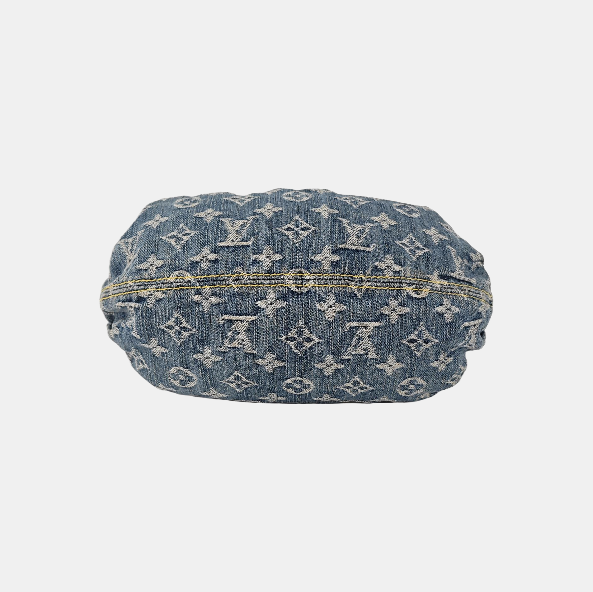 PLEATY Monogram Denim Blue
