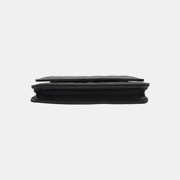 WOC Quilted Grained Calfskin Black
