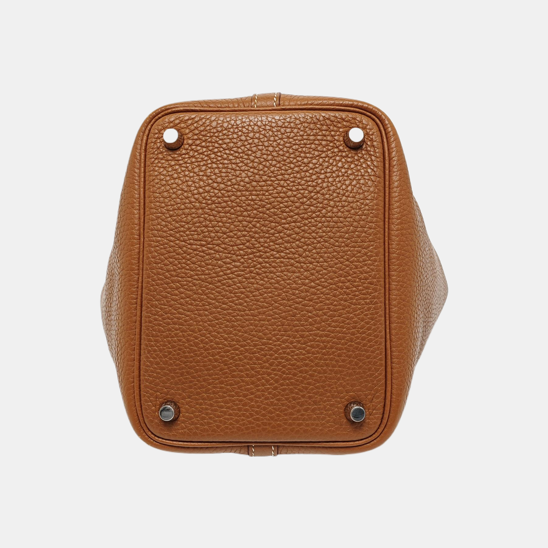 Authenticated pre-owned  Picotin Lock Clemence Brown - Top Handle Bag at Looply