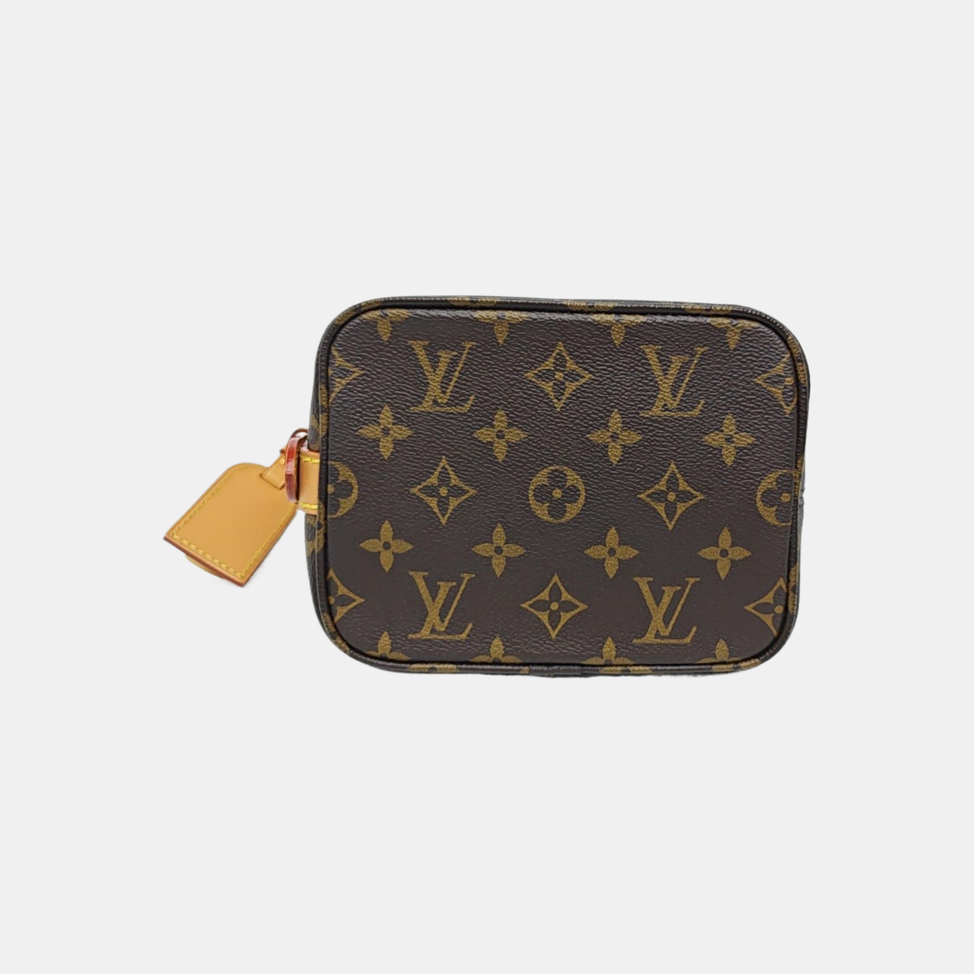 ALL IN BB Monogram Coated Canvas Brown