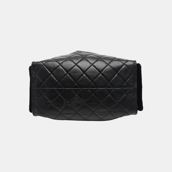 CHANEL 25 Small Quilted Calfskin Black