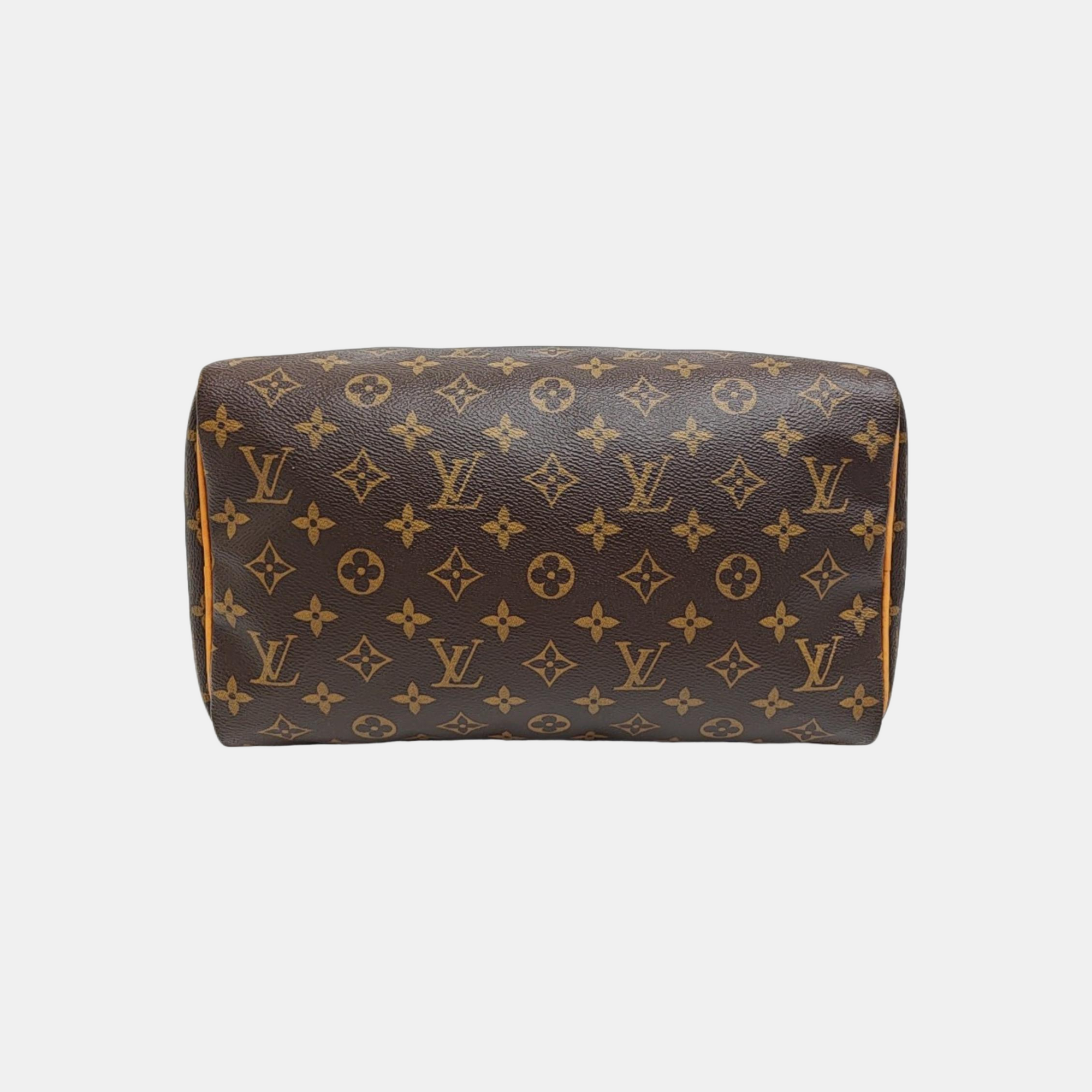 SPEEDY 30 Monogram Coated Canvas Brown