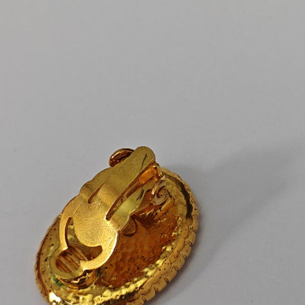 Metal Gold Clip On Earrings