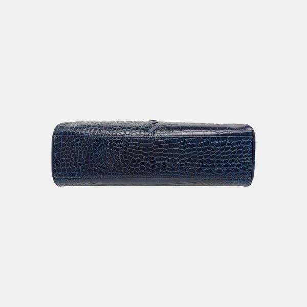 Calfskin Top Handle Bag Blue