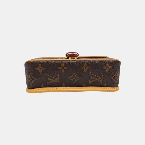 DIANE Nano Monogram Coated Canvas Brown
