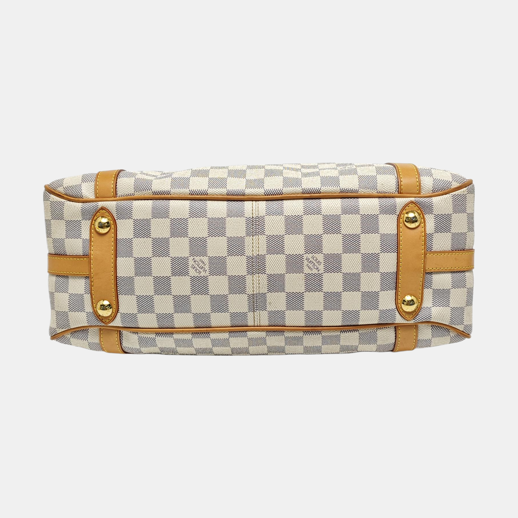 STRESA Damier Azur Coated Canvas White