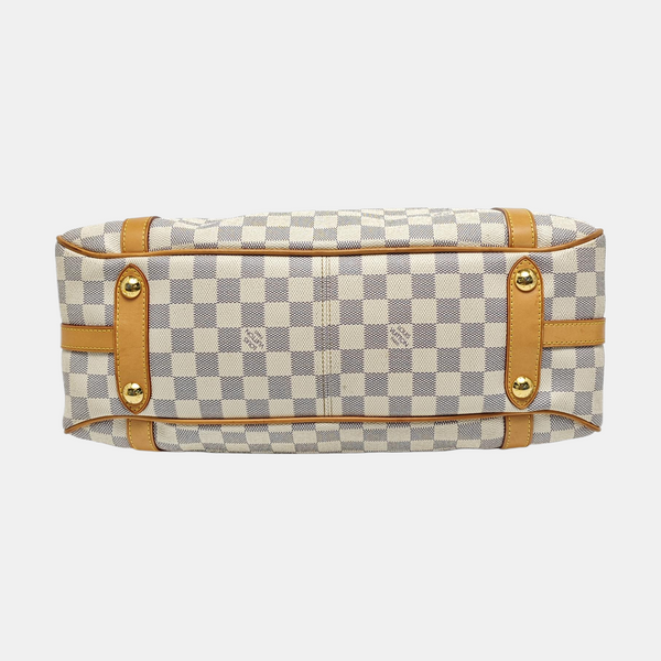 STRESA Damier Azur Coated Canvas White