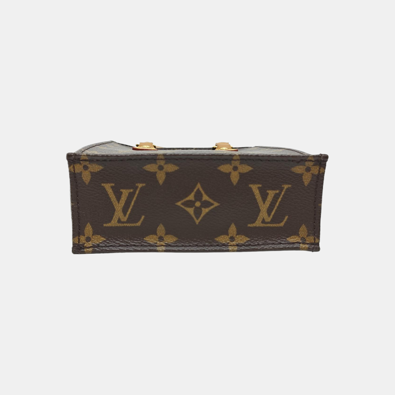 SAC PLAT Mini Monogram Coated Canvas Brown