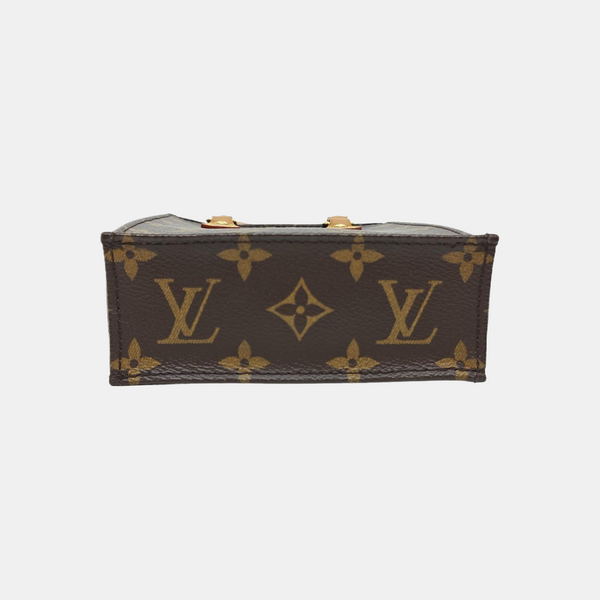 SAC PLAT Mini Monogram Coated Canvas Brown