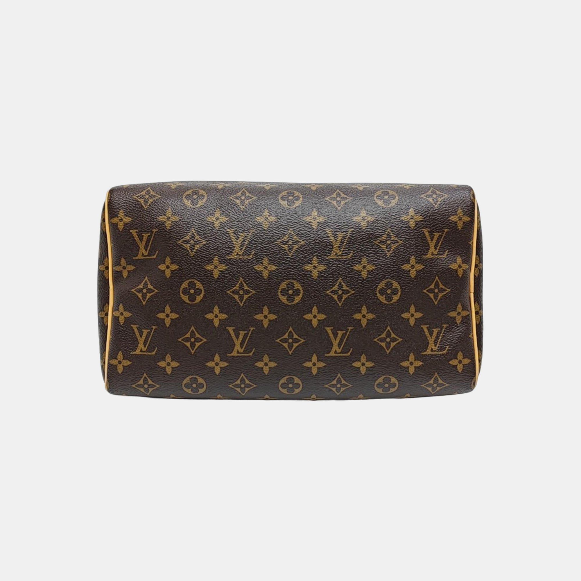 SPEEDY SOFT 30 Monogram Coated Canvas Brown